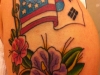 Laura Van Haun - Korean/American Flags w/ Hibiscus